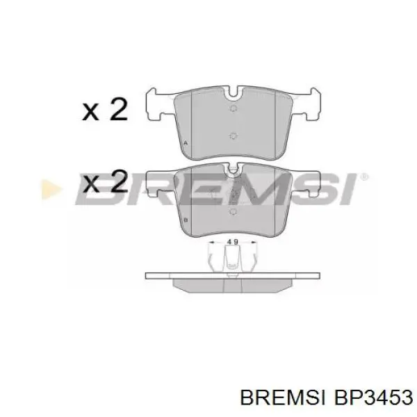BP3453 Bremsi Передні гальмівні колодки
