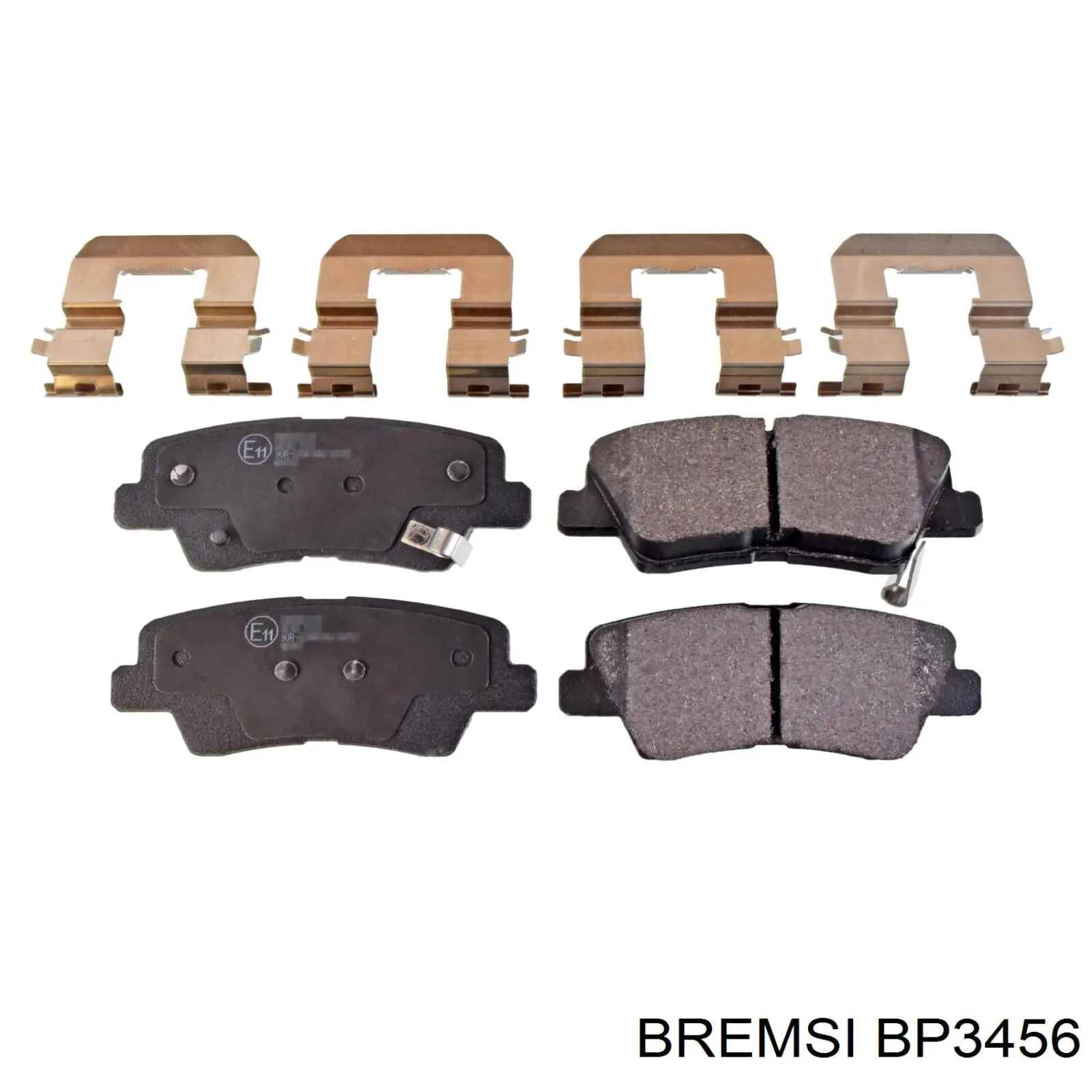 BP3456 Bremsi Колодки гальмівні задні, дискові