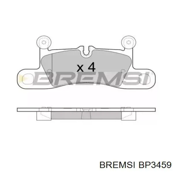 Задні гальмівні колодки Bremsi BP3459 ціна, від 37.84 USD