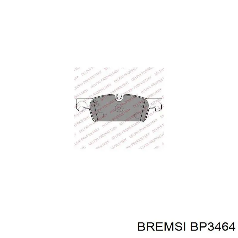 Купити BP3464 Bremsi Колодки гальмівні передні, дискові