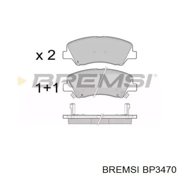 Гальмівні колодки Bremsi BP3470 ціна, від 22.98 USD