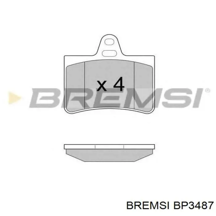 Передні тормозні колодки BP3487 Bremsi