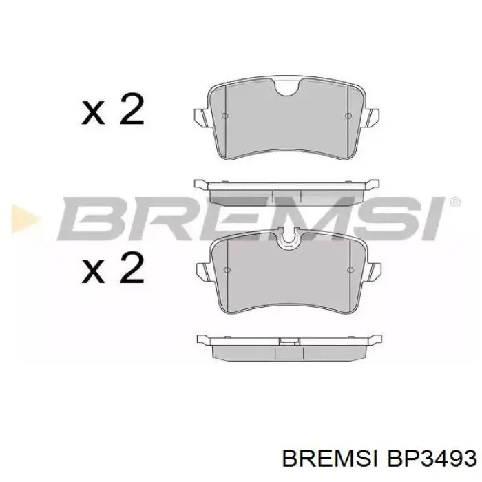 BP3493 Bremsi Колодки гальмівні задні, дискові