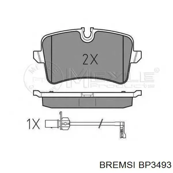 Купити BP3493 Bremsi Задні колодки