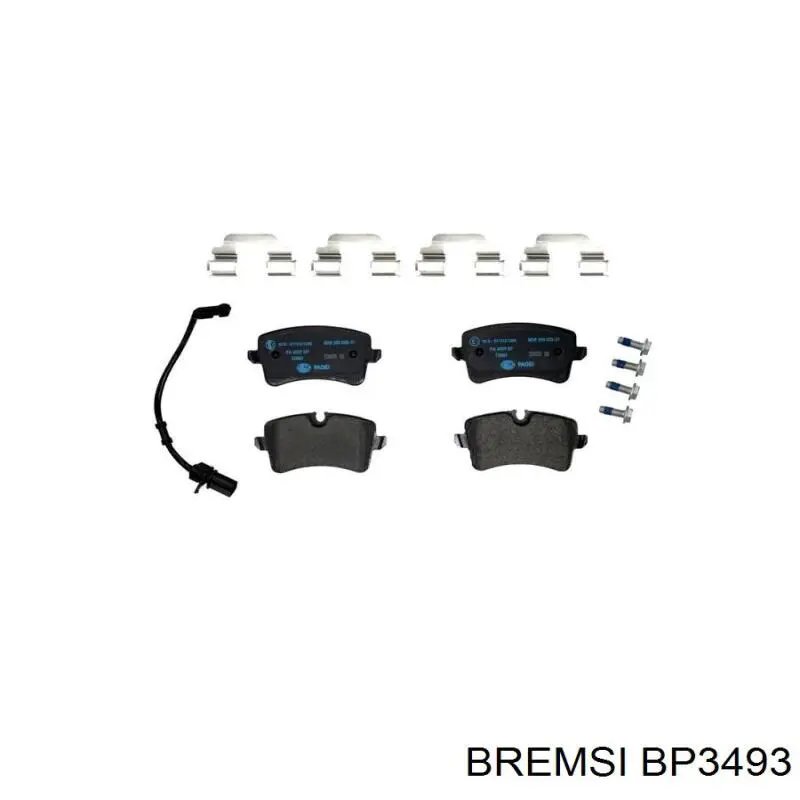 Задні гальмівні колодки Bremsi BP3493 ціна, від 28.16 USD