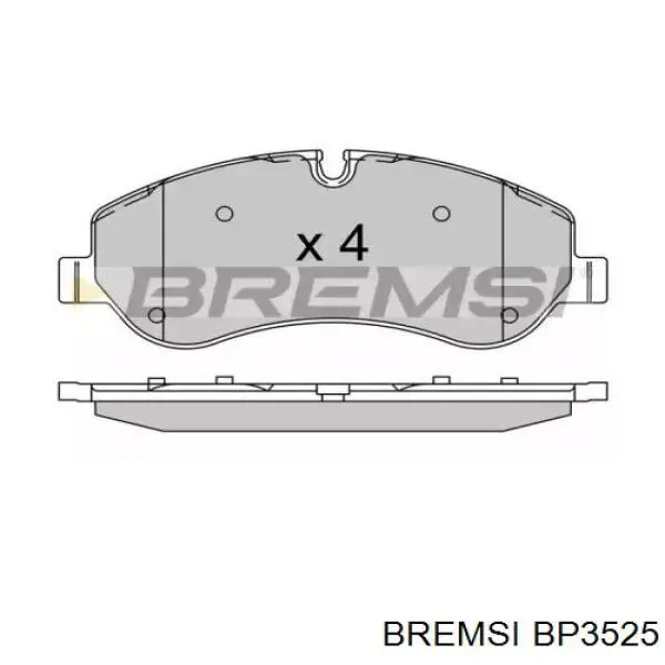Купити BP3525 Bremsi Колодки гальмівні передні, дискові