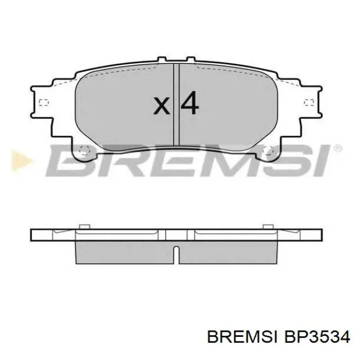 Задні гальмівні колодки BP3534 Bremsi