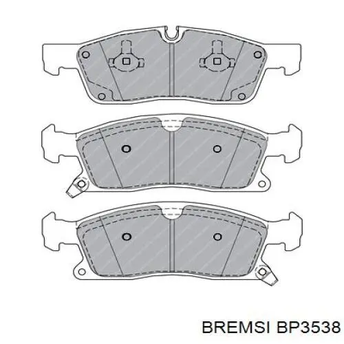 Купити BP3538 Bremsi Задні колодки