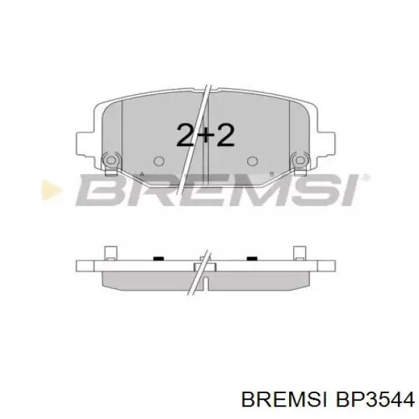 BP3544 Bremsi Колодки гальмівні задні, дискові