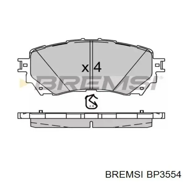 BP3554 Bremsi Передні гальмівні колодки