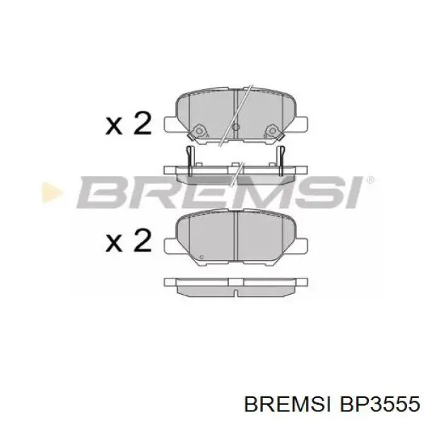 Задні гальмівні колодки Bremsi BP3555 ціна, від 16.83 USD