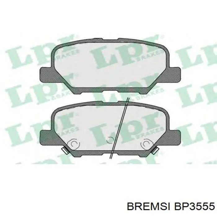 Колодки гальмові задні, дискові BP3555 Bremsi