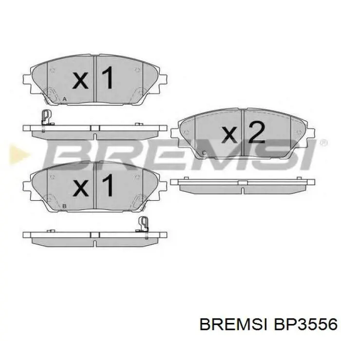 BP3556 Bremsi Передні гальмівні колодки