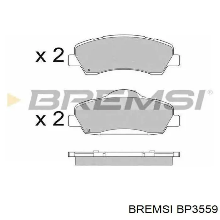 BP3559 Bremsi колодки гальмівні передні, дискові