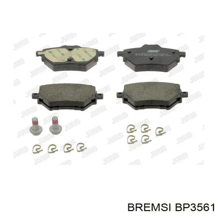 BP3561 Bremsi колодки гальмові задні, дискові
