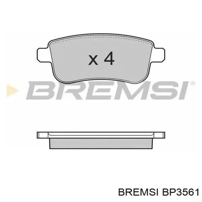 Задні гальмівні колодки Bremsi BP3561 ціна, від 19.50 USD
