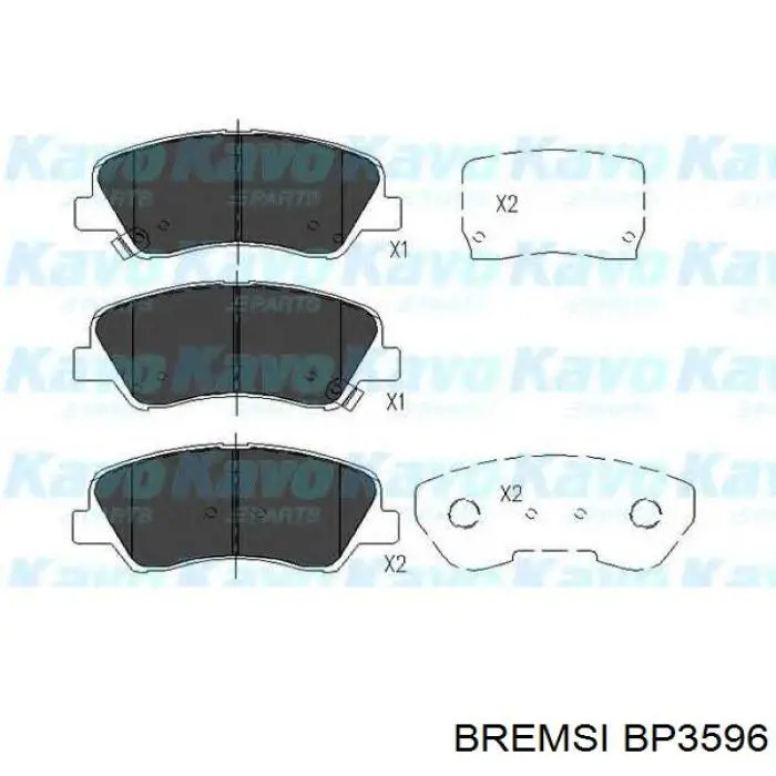 Купити BP3596 Bremsi Колодки гальмівні передні, дискові