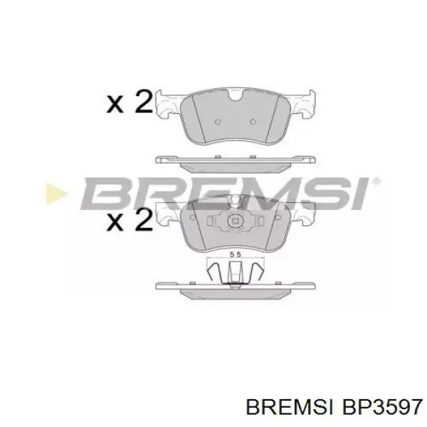 Гальмівні колодки Bremsi BP3597 ціна, від 28.38 USD