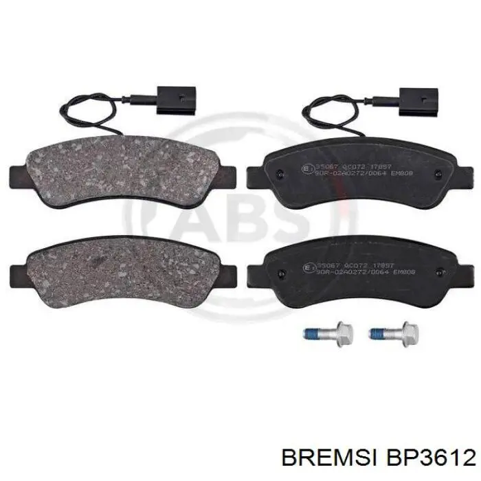 BP3612 Bremsi колодки гальмові задні, дискові
