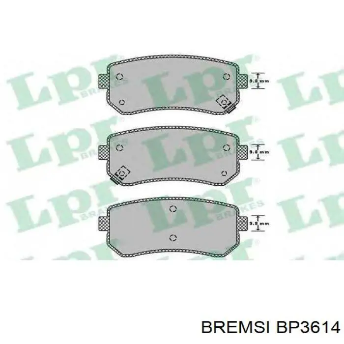 Задні гальмівні колодки Bremsi BP3614 ціна, від 17.10 USD