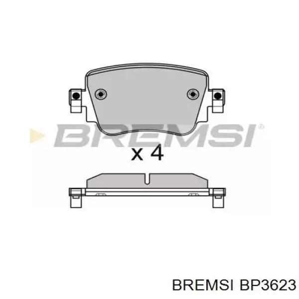 Купити BP3623 Bremsi Задні колодки