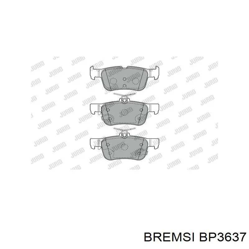 Задні гальмівні колодки Bremsi BP3637 ціна, від 19.49 USD