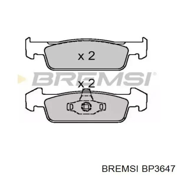 Гальмівні колодки Bremsi BP3647 ціна, від 19.02 USD