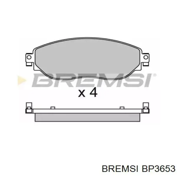 Колодки гальмівні передні, дискові BP3653 Bremsi