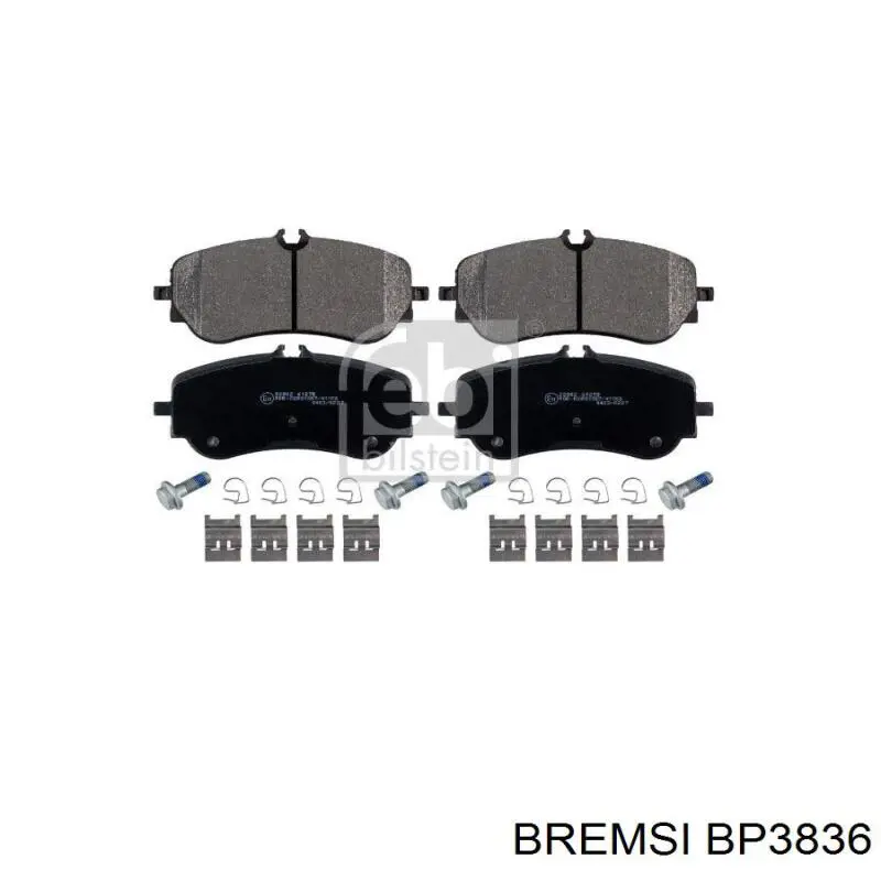 Задні гальмівні колодки Bremsi BP3836 ціна, від 33.77 USD