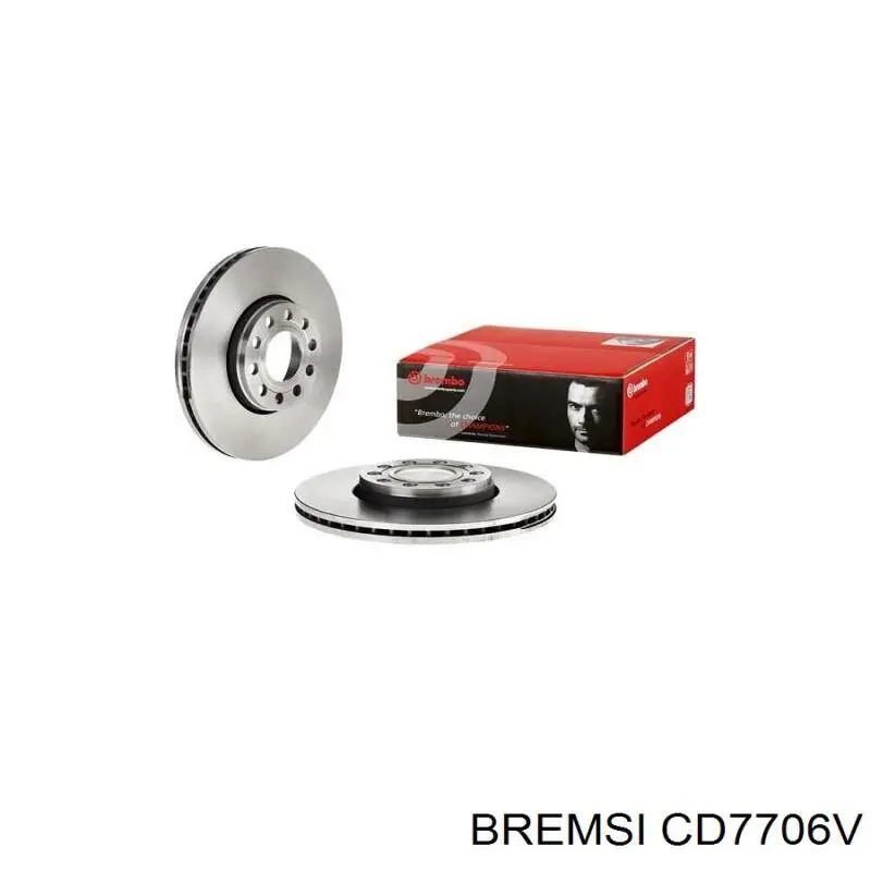 Диск гальмівний передній Bremsi CD7706V