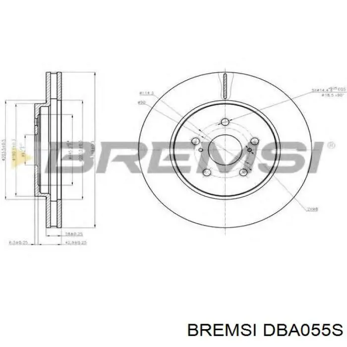 Купити DBA055S Bremsi Ротор гальмівний