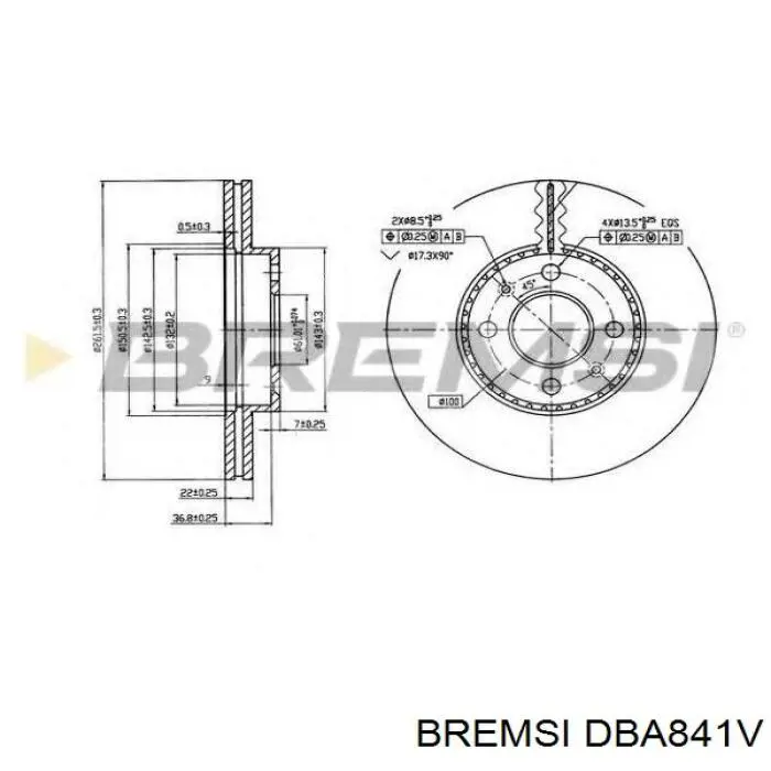 A0004204702 Mercedes Гальмо дискове переднє