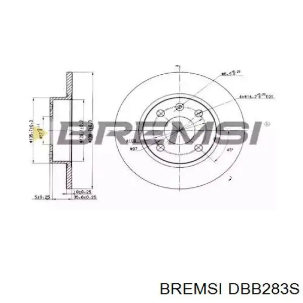 DBB283S Bremsi Дискові гальма