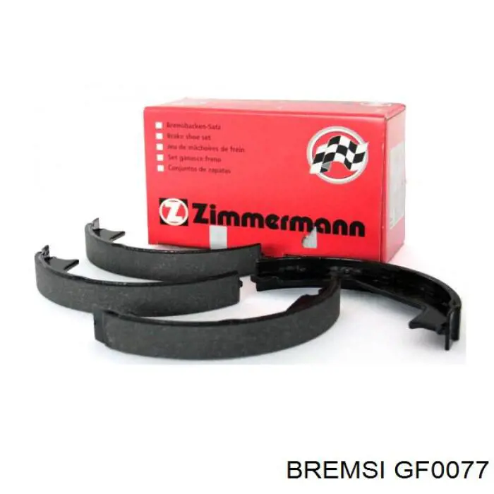 GF0077 Bremsi Колодки гальмівні задні, барабанні