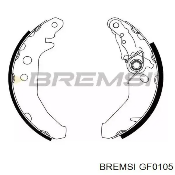 GF0105 Bremsi Колодки гальмівні задні, барабанні