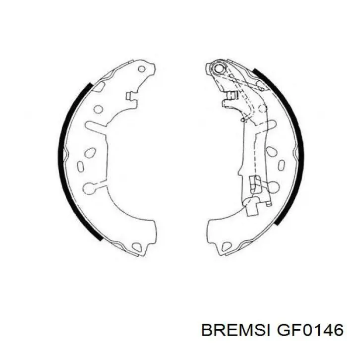 Колодки гальмові задні, барабанні GF0146 Bremsi