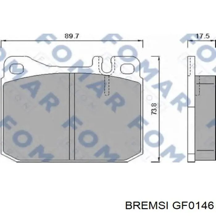 Купити GF0146 Bremsi Колодки гальмові задні, барабанні