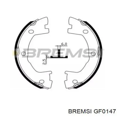 Купити GF0147 Bremsi Колодки гальмові задні, барабанні