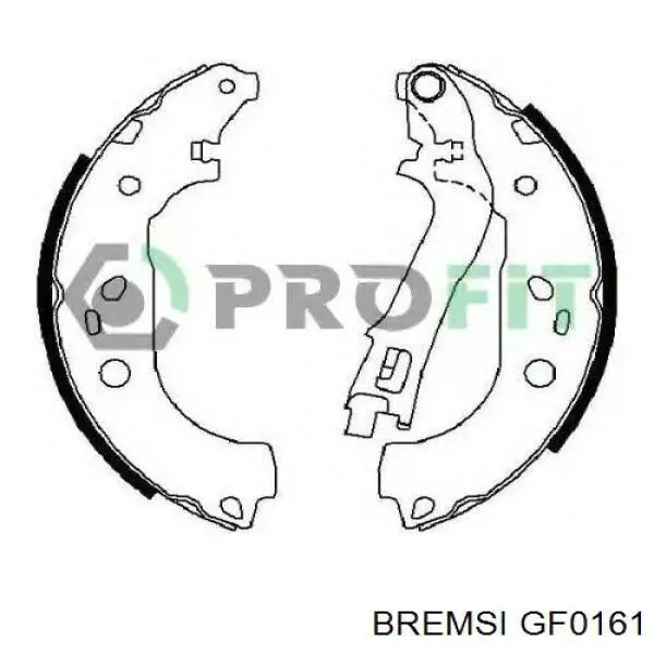 Колодки гальмові задні, барабанні Bremsi GF0161 ціна, від 28.64 USD