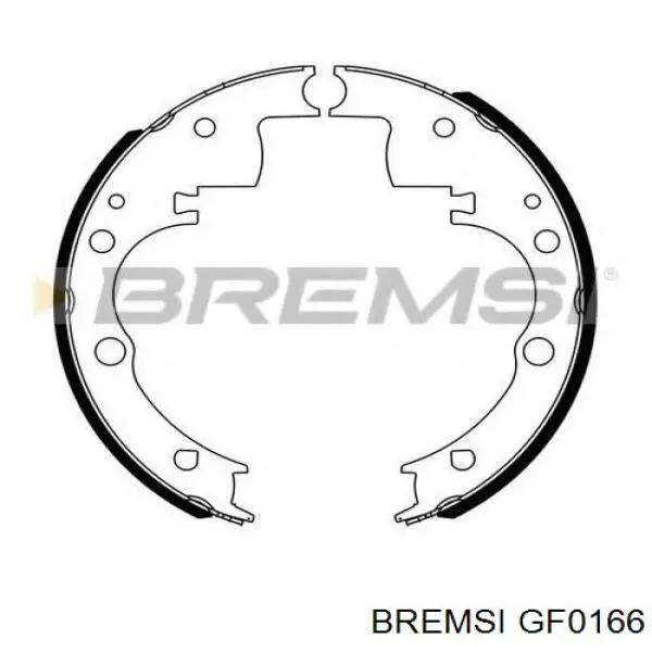 Купити GF0166 Bremsi Колодки гальмові задні, барабанні