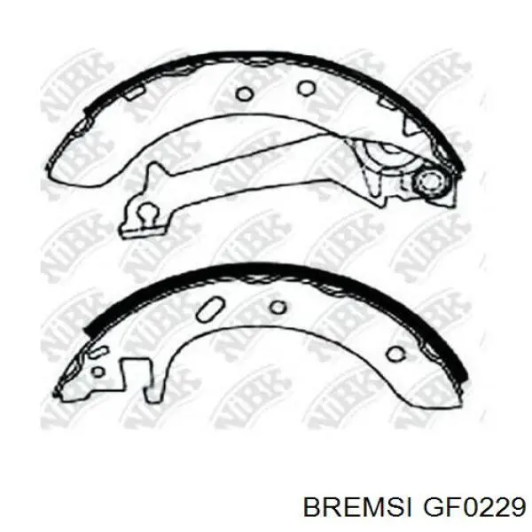 Купити GF0229 Bremsi Колодки гальмові задні, барабанні