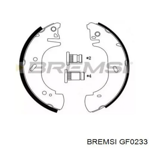 Колодки гальмові задні, барабанні GF0233 Bremsi