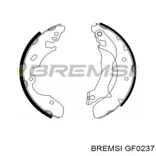 Купити GF0237 Bremsi Колодки гальмові задні, барабанні