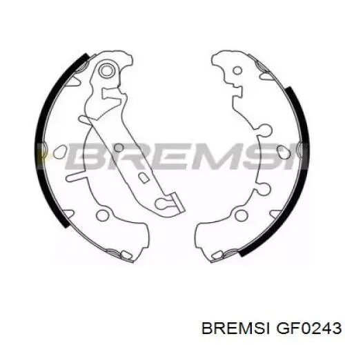 GF0243 Bremsi Колодки гальмівні задні, барабанні