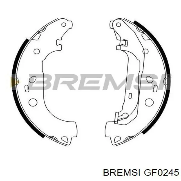 GF0245 Bremsi Колодки гальмівні задні, барабанні