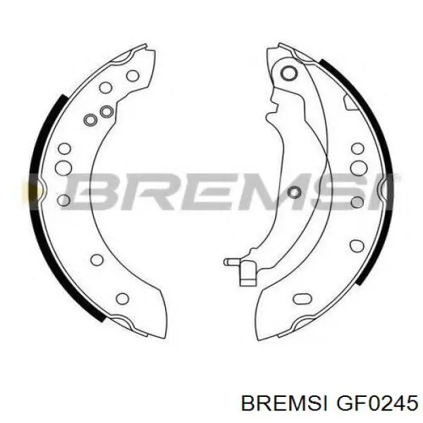 Купити GF0245 Bremsi Колодки гальмові задні, барабанні