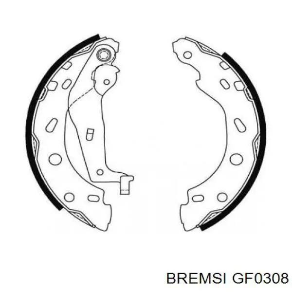 Колодки гальмові задні, барабанні Bremsi GF0308 ціна, від 24.57 USD