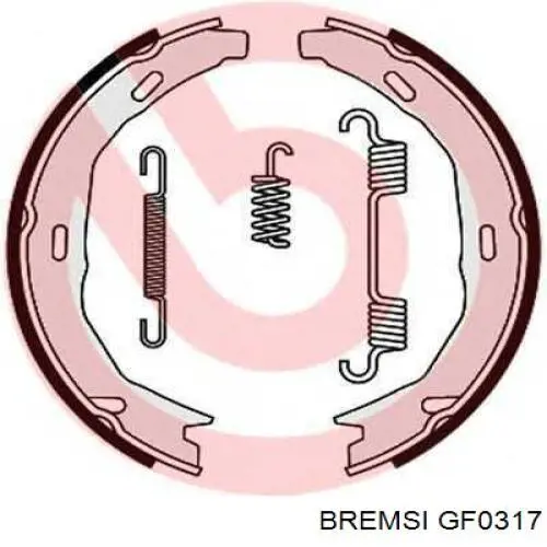 Колодки ручника/стоянкового гальма GF0317 Bremsi