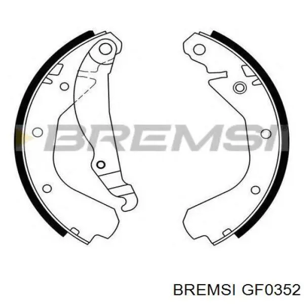 Колодки гальмові задні, барабанні GF0352 Bremsi