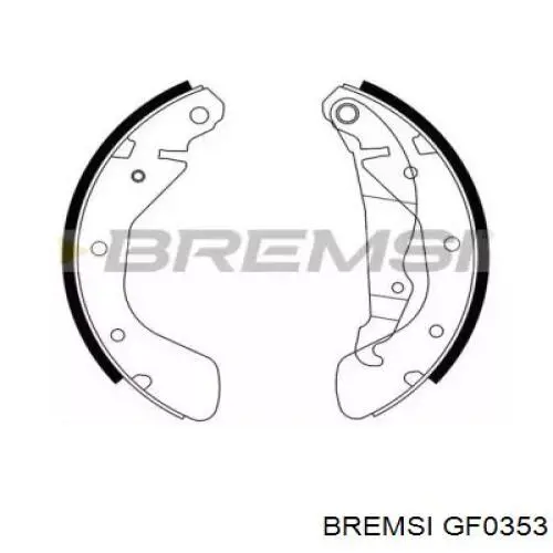 GF0353 Bremsi Колодки гальмівні задні, барабанні